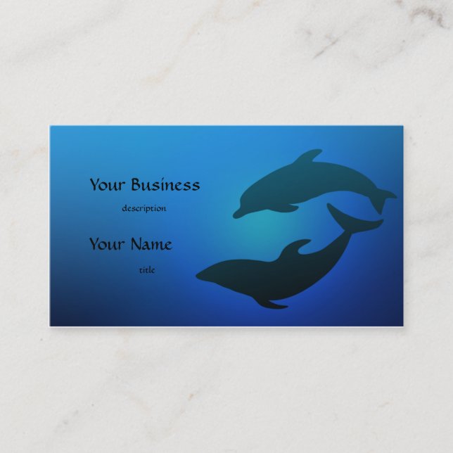 Dolphin Dolphins Business Card (Front)