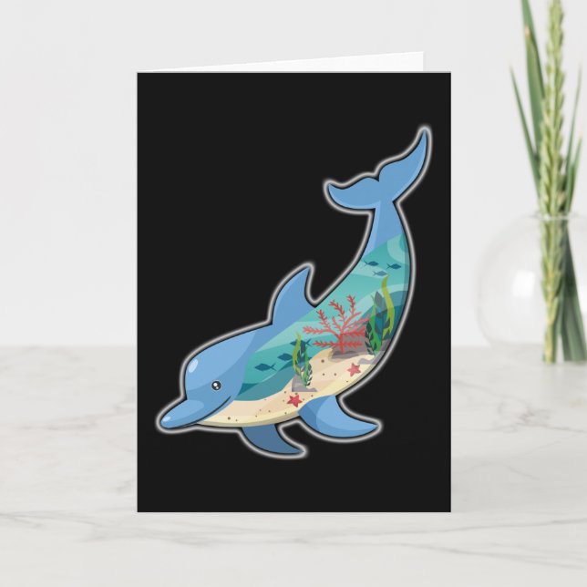 Dolphin Dolphins Sea Animals Design Gift Ideas Card (Front)