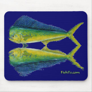 Dolphin,Dorado,MahiMahi with reflection Mouse Mat