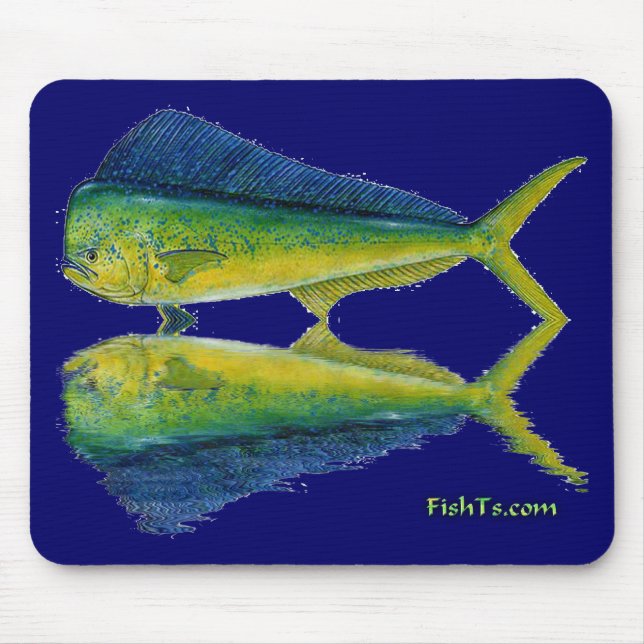 Dolphin,Dorado,MahiMahi with reflection Mouse Mat (Front)