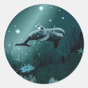 Dolphin Dream Classic Round Sticker