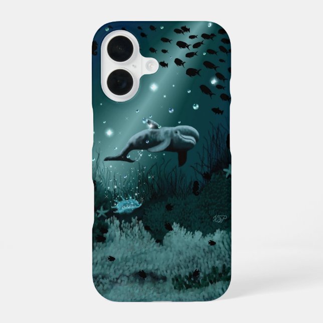 Dolphin Dream iPhone 16 Case (Back)