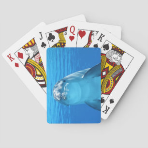 Dolphin face up close playing cards