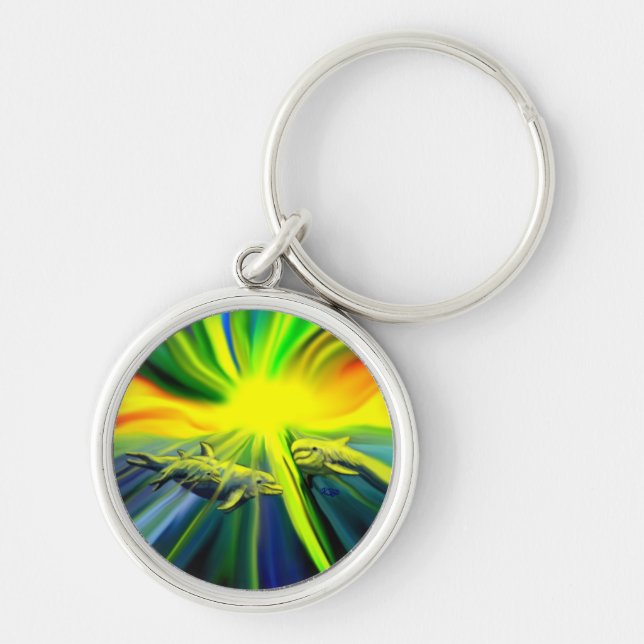 Dolphin Family in the Sunshine Key Ring (Front)