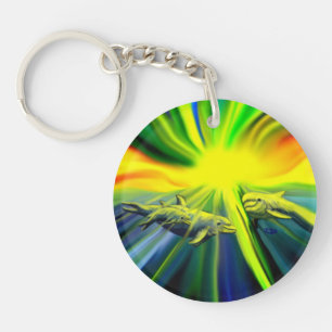 Dolphin Family in the Sunshine Key Ring