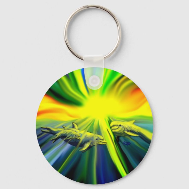 Dolphin Family in the Sunshine Key Ring (Front)