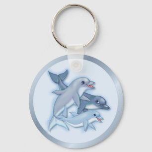 Dolphin Family Key Ring
