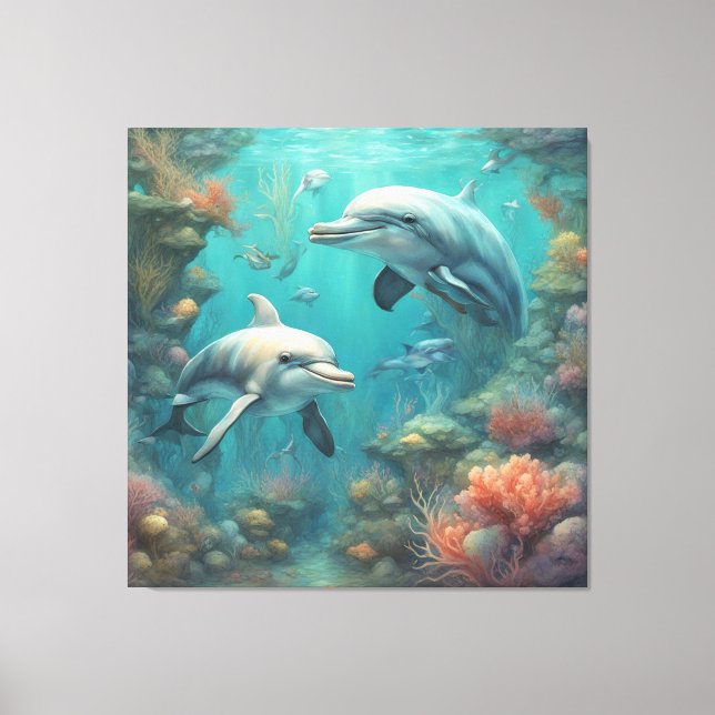 Dolphin Fantasy 7 Canvas Print (Front)