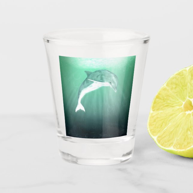 Dolphin Fantasy Shot Glass (Front)