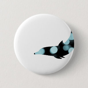 Dolphin Fish Blue Pattern Animal Water Dolphins 6 Cm Round Badge