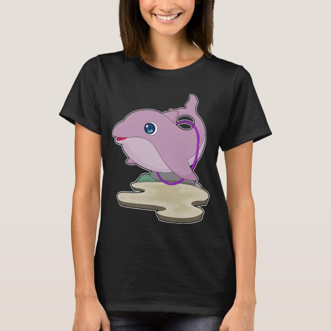 Dolphin Fitness Gymnastics Sports T-Shirt (Front)