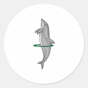 Dolphin Fitness tires Sports Classic Round Sticker