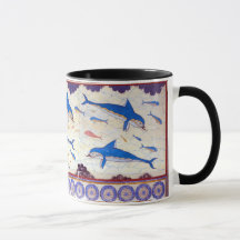 Dolphin Fresco from the Minoan Palace of Knossos