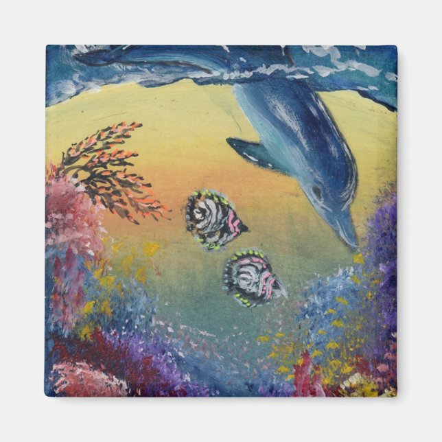 Dolphin Fridge Magnet (Front)