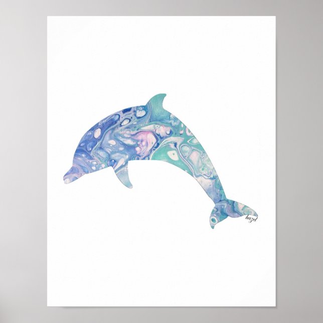 Dolphin, From Original Painting, Dolphin Poster (Front)