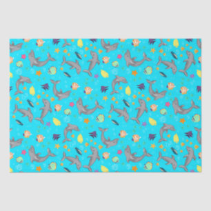 Dolphin Fun Ocean Party  Tissue Paper