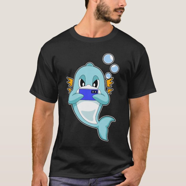 Dolphin Gamer Smartphone T-Shirt (Front)