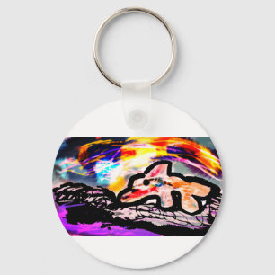 Dolphin gem key ring