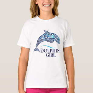 Dolphin Girl Ocean Lover Graphic T-Shirt