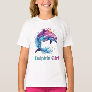 Dolphin Girl Ocean Lover Graphic T-Shirt