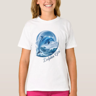 Dolphin Girl Ocean Lover Graphic T-Shirt