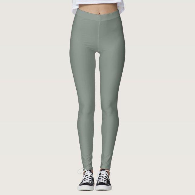Dolphin Grey Colour Solid Plain Leggings (Front)