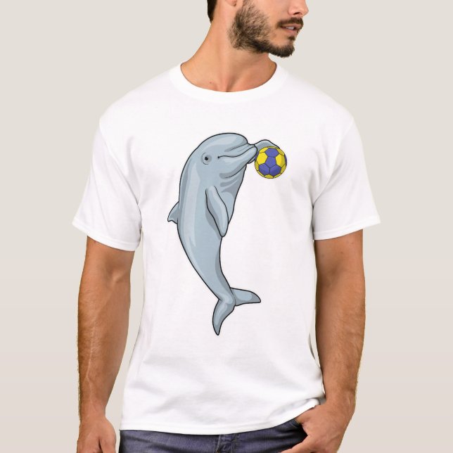 Dolphin Handball player Handball T-Shirt (Front)