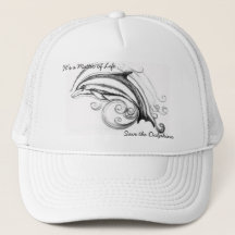 Dolphin Hat all in White