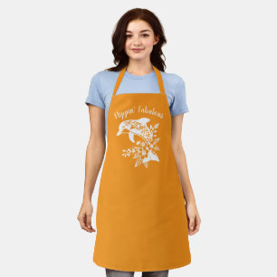 Dolphin-Hawaiian-Fisherman Core-Orange Apron
