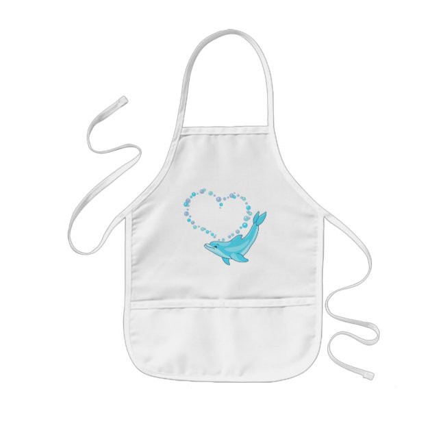 Dolphin Heart Kids Apron (Front)