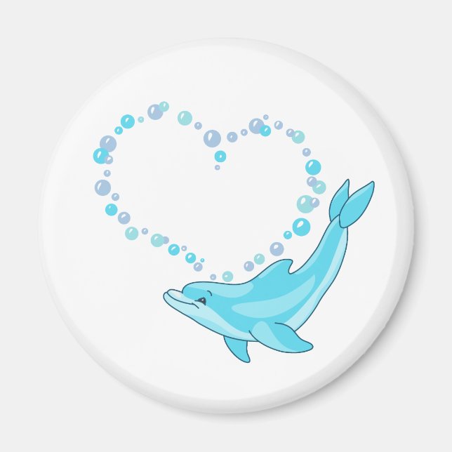 Dolphin Heart Magnet (Front)