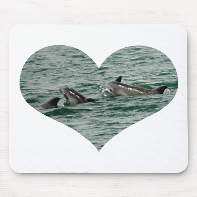 Dolphin Heart Mousepad (Front)