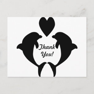 Dolphin Heart Postcard