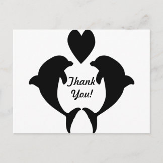 Dolphin Heart Postcard