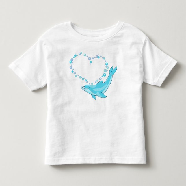Dolphin Heart Toddler T-Shirt (Front)
