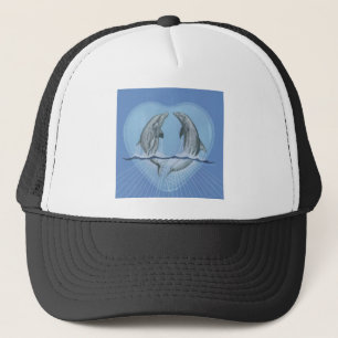 Dolphin Heart Trucker Hat