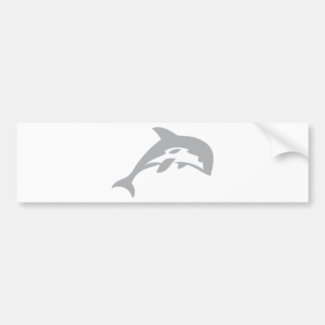 dolphin icon bumper sticker (Front)