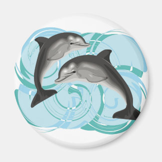 Dolphin illustration magnet