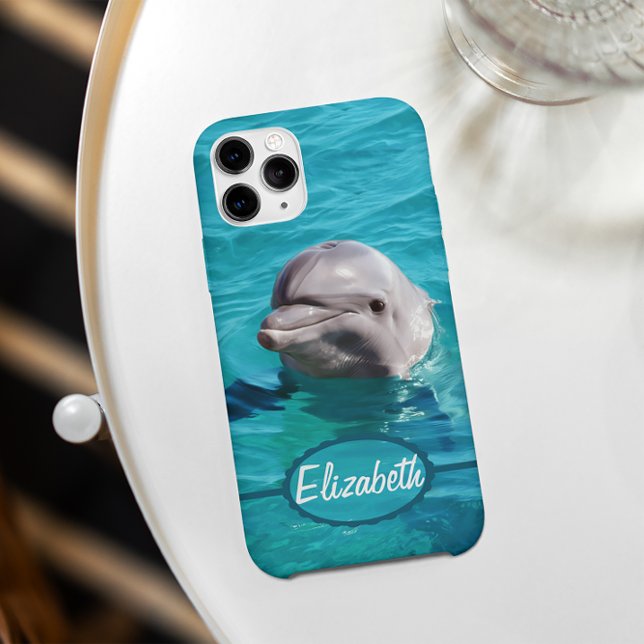 Dolphin in Blue Water Photo Case-Mate iPhone Case (Creator Uploaded)