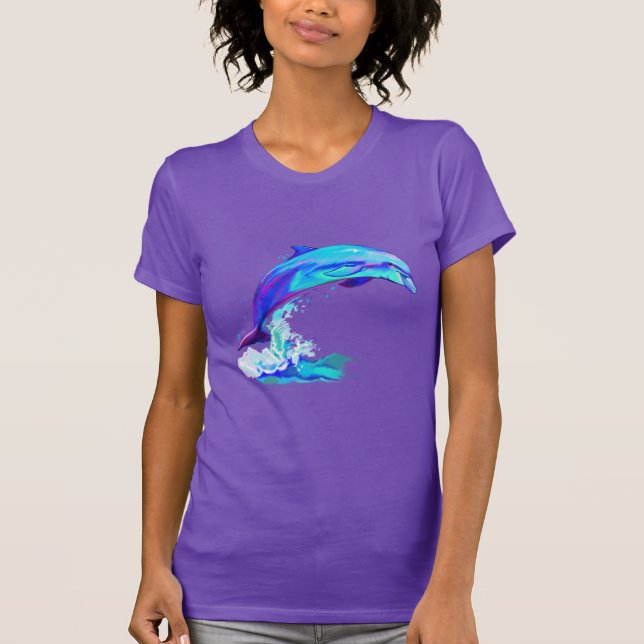 Dolphin in Colours T-Shirt (Front)
