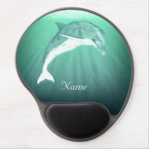 Dolphin in Emerald Sea Gel Mouse Mat