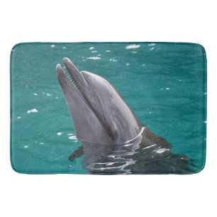 Dolphin In Green Bath Mat