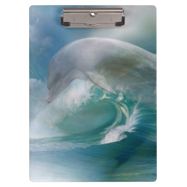 Dolphin In The Ocean Clipboard (Front)