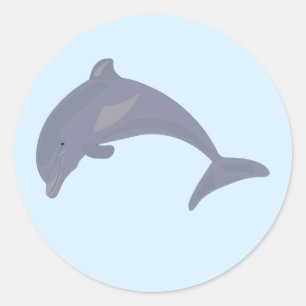 Dolphin in the Sea Classic Round Sticker