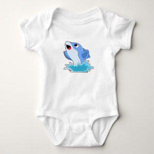 Dolphin in Water Baby Bodysuit