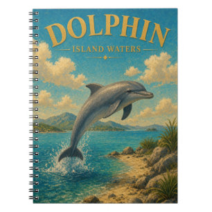 Dolphin Island Waters Watercolor GeoSaga Notebook
