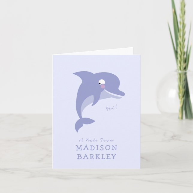 Dolphin Kid's Cute Stationary Cards (Front)