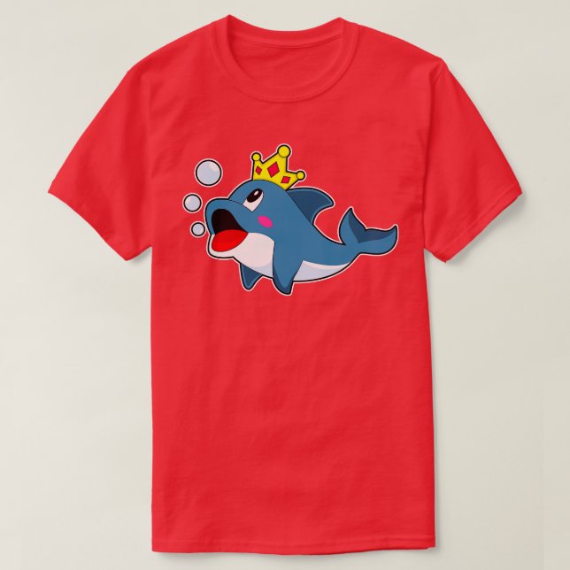 Dolphin King Crown T-Shirt (Design Front)