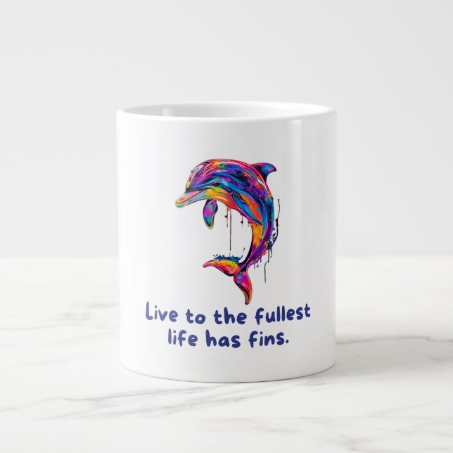 Dolphin Large Coffee Mug (Front)