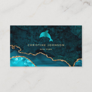 dolphin logo design business card